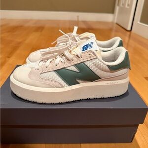 New Balance Cream and White Sneakers